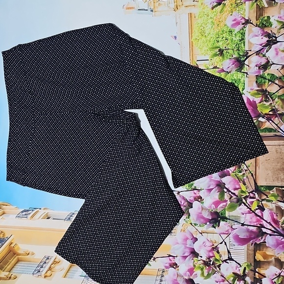 J. Jill‎ Chic Black Patterned Crop Pants Small Petite - Picture 1 of 5